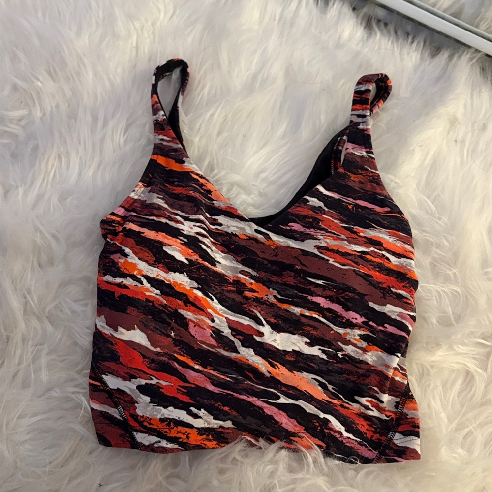 Multicolor Camouflage Print Align Tank